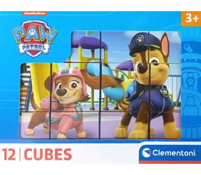 Clementoni Bilderbausteine Paw Patrol, 12 Bausteine / ab 3 Jahren
