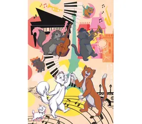 Clementoni 25048 Puzzle Die Aristocats, 104 Teile / ab 6 Jahren