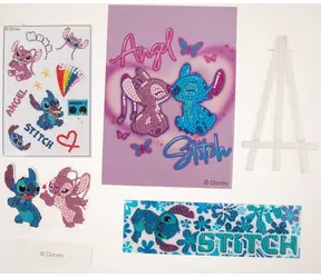 CRAFT ID Diamantmalerei Engel und Stitch mit Ständer