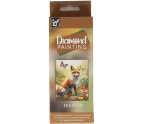 CRAFT ID Diamantmalerei Fuchs 14x18cm