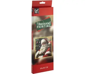 CRAFT ID Diamantmalerei Weihnachtsmann 30x40cm