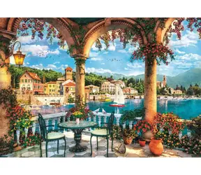 Clementoni 39930 Puzzle „Blick auf den Comer See“, 1000 Teile