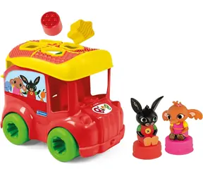 Clementoni Soft Clemmy Einsteckbarer sensorischer Bus Bing mit 8 Würfeln / ab 18 Monaten