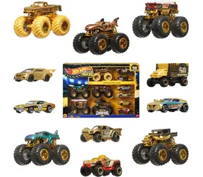 Mattel HW MONSTER TRUCKS BIGFOOT 50. JUBILÄUMSSET MIT ENGLISCHEN MÄNNERN UND TRUCKS / ab 3 Jahren