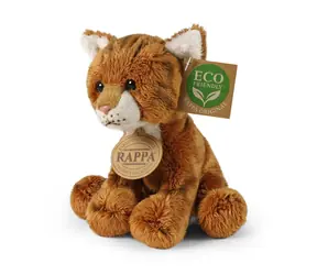 Rappa Plüschkatze, sitzend, rostfarben, 14 cm / UMWELTFREUNDLICH / ab 0 Monaten