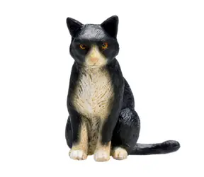 Mojo Katze, schwarz-weiß, sitzend / ab 3 Jahren