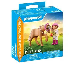 Playmobil Duo-Pack 71887 Mädchen mit Pony / Anzahl der Teile: 6 / ab 4 Jahren