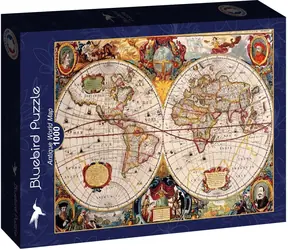 BlueBird Puzzle Antike Weltkarte / 1000 Teile / ab 14 Jahren