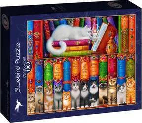 BlueBird Puzzle Katzenbibliothek / 1000 Teile / ab 14 Jahren