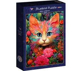 BlueBird Puzzle Kätzchen und Blume / 300 Teile / ab 9 Jahren