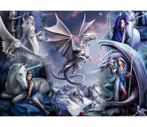 BlueBird Puzzle Silberner Drache / 1500 Teile / ab 14 Jahren