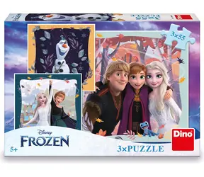 Dino Puzzle Frozen: Fröhlicher Herbst / 3x55 Teile / ab 5 Jahren