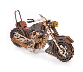Little Story 3D-Holzpuzzle Yankee Chopper grau