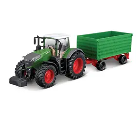 Bburago FARMLAND Fendt 1050 Traktor mit doppelseitigem Kippanhänger / 10 cm / ab 3 Jahren