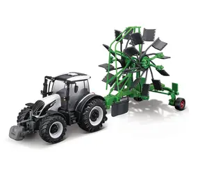Bburago FARMLAND Traktor Valtra N174 mit Kreiselrechen / 10 cm / ab 3 Jahren