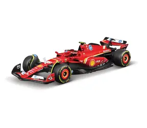 Bburago RACE Formel F1 in einer dekorativen Box - Ferrari SF-24 (2024) # 55 Carlos Sainz / 1:43 / ab 14 Jahren