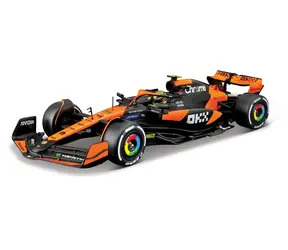Bburago RACE Formel F1 in einer dekorativen Box - McLaren Team MCL38 (2024) Nr. 4 Lando Norris / 1:24 / ab 14 Jahren