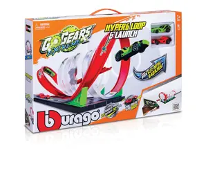 Bburago GoGEARS EXTREME Loop-Set - Hyper6 Loop- und Startbahn mit zwei Autos