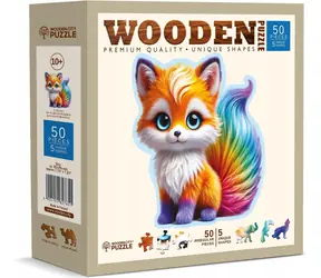 Holzpuzzle „Wooden City“ - Niedlicher Fuchs, 50 Teile / ab 10 Jahren