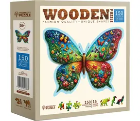 Wooden City Holzpuzzle Bunter Schmetterling 150 Teile / ab 10 Jahren