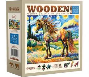Wooden City Holzpuzzle Modernes Pferd 150 Teile / ab 10 Jahren