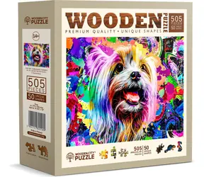 Wooden City Holzpuzzle Pop Art Yorkshire Terrier 505 Teile / ab 14 Jahren