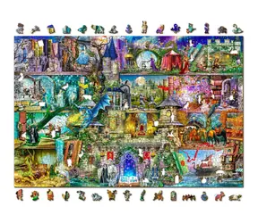 Wooden City Holzpuzzle Es war einmal ein Märchen 2-in-1 - 2000 Teile ECO / ab 14 Jahren
