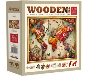 Holzstadt-Puzzle, farbiger Wooden City , 1010 Teile / ab 14 Jahren