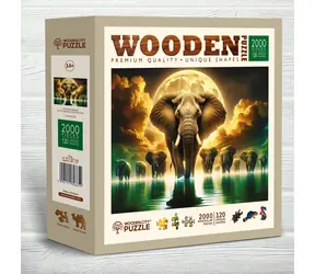 Wooden City Holzpuzzle Elefantenträume 2000 Teile / ab 14 Jahren