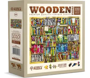 Wooden City - Holzpuzzle-Bücherregal, 1010 Teile / ab 14 Jahren