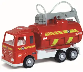 Androni Heavy Trucks Feuerwehrwagen mit funktionsfähigem Sprühgerät und gummierten Rädern - Länge 52 cm / ab 2 Jahren