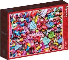 ALIPSON Puzzle Vorhängeschlösser in Liebe / 1000 Teile / ab 14 Jahren