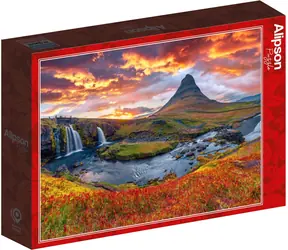 ALIPSON Puzzle Kirkjufellsfoss Wasserfall - Island / 500 Teile / ab 12 Jahren