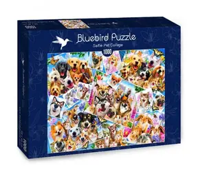 BlueBird Puzzle-Collage mit Tier-Selfies / 1000 Teile / ab 14 Jahren