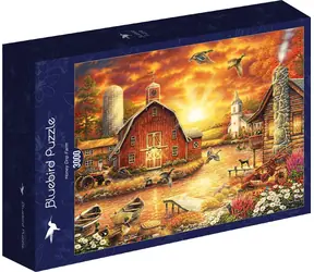 BlueBird Puzzle Bauernhof im Morgengrauen / 3000 Teile / ab 14 Jahren
