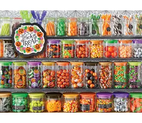 COBBLE HILL Puzzle Halloween: Süßes oder Saures / 1000 Teile / ab 14 Jahren