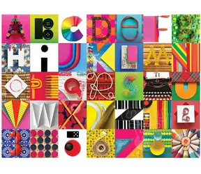 Kopfsteinpflaster-Puzzle „Gefundenes Alphabet“ / 1000 Teile / ab 14 Jahren