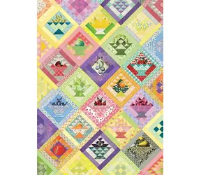 Kopfsteinpflaster-Puzzledecke mit Obstkörben / 1000 Teile / ab 14 Jahren