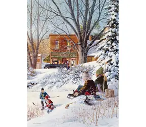 Kopfsteinpflaster-Puzzle Winterspaß / 1000 Teile / ab 14 Jahren