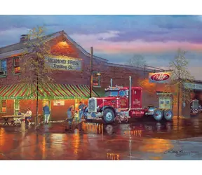 Kopfsteinpflaster-Puzzle Roter LKW / 1000 Teile / ab 14 Jahren