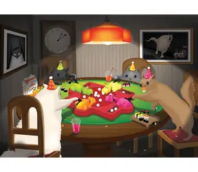 COBBLE HILL Puzzle „Spielende Katzen“ / 1000 Teile / ab 14 Jahren