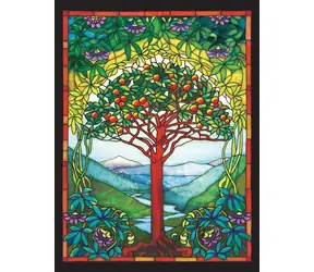 COBBLE HILL Puzzle Buntglas-Lebensbaum XL / 275 Teile / ab 9 Jahren
