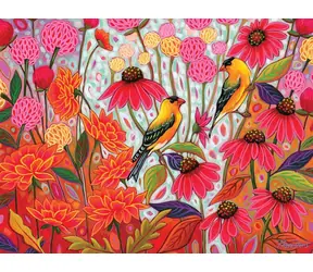 COBBLE HILL Puzzle Goldfinken im Frühling XL / 275 Teile / ab 9 Jahren