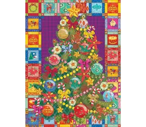 COBBLE HILL Puzzle Weihnachtsbaum auf einer Decke XL / 275 Teile / ab 9 Jahren
