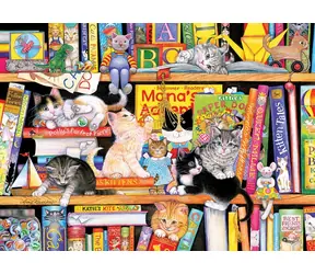 COBBLE HILL Familienpuzzle „Katzengeschichten“ / 350 Teile / ab 9 Jahren