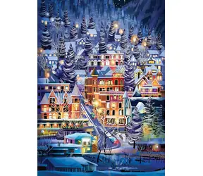Kopfsteinpflaster-Puzzle Skistadt / 500 Teile / ab 12 Jahren