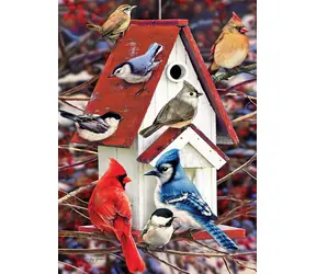 Kopfsteinpflaster-Puzzle Winterhütte / 500 Teile / ab 12 Jahren