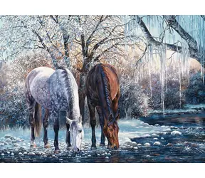 COBBLE HILL Puzzle „Schönheit des Winters“ / 500 Teile / ab 12 Jahren