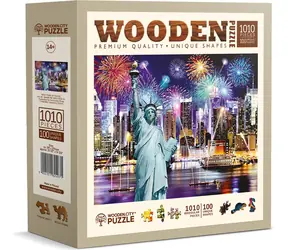 Wooden City Holzpuzzle „Nacht New York“ / 1010 Teile / ab 14 Jahren