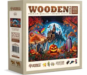 Wooden City Holzpuzzle Halloween-Kürbis / 1010 Teile / ab 14 Jahren